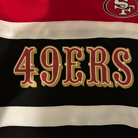 NFL San Fransico 49ERS TEAM APPAREL Red/Black/White Hoodie size Large - Picture 2 of 6